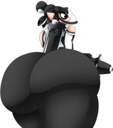 1girls aged_up ass_focus assertive big_ass big_butt black_eyes black_hair black_iris black_legwear cephalopod cephalopod_humanoid clothed clothed_female clothing determination determined distracted female female_focus female_only fully_clothed gradient_background gray_eyes ibispaintx inkling inkling_girl manga_style mylostruedesires nintendo simple_background splatoon splatoon_(series) splatoon_2 squid tentacle tentacle_hair tentacles thick thick_ass thick_thighs thighs toni_kensa_mascot walking weapon white_background