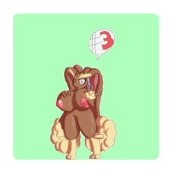 big_breasts breasts furry hourglass_figure hyper_breasts lopunny pokémon_(species) pokemon pokemon_(species) pregnancy_test pregnant tagme thick_thighs trcfan wide_hips