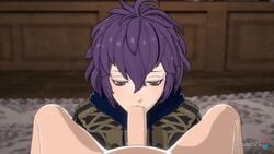 1girls 3d animated bernadetta_von_varley blush cute deep_blowjob embarrassed fellatio fire_emblem fire_emblem:_three_houses garreg_mach_monastery_uniform gray_eyes grey_eyes light-skinned_female light-skinned_male light_skin looking_at_penis looking_away looking_down nintendo oral overused23 pov purple_hair saliva short_hair shy sound sound_edit video