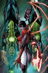 bleez blood dc dc_comics exposed_butt female green_lantern jessica_cruz male red_lantern red_lantern_corps simon_baz tagme torture upside-down