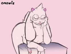 1boy ambiguous_gender animated anthro anthro_only anthrofied anus anus_peek ass ass_grab balls big_ears blush blushed blushing bovid butt butt_grab caprine closed_eyes deltarune disembodied_hand eyewear eyewear_only femboy fur genitals girly glasses glasses_only goat hand_on_butt horn humanoid_genitalia humanoid_penis leaning male male/ambiguous male_only mammal no_sound nude ombwie penis pink_horn ralsei small_tail smile smiling solo spread_anus spread_butt spreading testicles thick_ass thick_thighs tongue tongue_out video video_games white_body white_fur