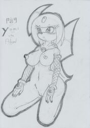 2021 absol anthro anthrofied big_breasts bodily_fluids breasts female fishnet fishnet_armwear genital_fluids genitals graphite_(artwork) hands_on_thighs horn kneeling lunaris_parukia mostly_nude ninja nintendo nipples nude pokémon_(species) pokemon pokemon_(species) pokemorph pussy pussy_juice seiza sitting solo traditional_media_(artwork) video_games warrior yami_(lunaris_parukia)