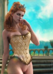 3d anna_henrietta bottomless female french_nails going_commando no_panties nopan pussy solo the_witcher_(series) the_witcher_3:_wild_hunt therealzoh