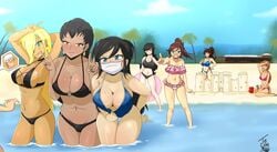 1boy 6+girls 7girls aged_up angry ayanchan25 beach belly big_breasts bikini black_bikini black_hair blonde_hair blue_bikini blue_eyes blush breasts brown_eyes brown_hair busty cleavage cloud clouds cousins dark-skinned_female dark_skin face_mask facemask female frilly_swimwear gloom_loud green_eyes half-siblings half-sisters half_siblings half_sisters huge_breasts human human_only inbred large_breasts liby_loud light-skinned_female light_skin lilith_loud lincoln_loud lois_loud long_hair love_child lyra_loud midriff multiple_females multiple_girls navel older original_character original_characters palm_tree panties peace_sign pink_bikini ponytail sand sand_castle sky sonette_loud standing take_your_pick teconmiel the_loud_house thick_thighs thigh_gap thighs uncle_and_niece water white_hair