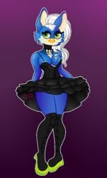 female furby furby_(species) goth gothic gothic_lolita nipple_slip