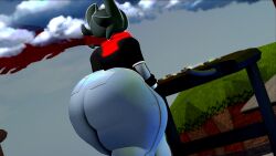 3d anthro ass big_ass bubble_butt femboy grey_(shanepr0d) huge_ass large_ass male male_only scarf shanepr0d thick_thighs voluptuous wide_hips