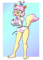 alternate_version_available big_breasts big_hips chinchilla chinchilla_girl cilia_(luiggikart) cilia_(superyinyangyogalaxy) cilia_(woo_foo_battlefield) furry glasses half_naked huge_breasts luiggikart nanus2 superyinyangyogalaxy thinking white_shirt woo_foo_battlefield yin_yang_yo!_oc