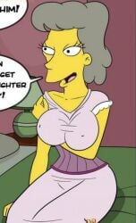 big_breasts croc_(artist) helen_lovejoy married_woman negligee the_simpsons