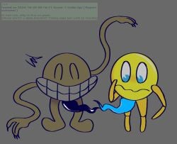 2boys crossover duo grin kappi0 loaltoff male male/male male_only nico's_nextbots penis pillar_chase_2 self_upload smile smileghost smiley_face tagme tapering_penis tentacle_penis weird_yellow_smiling_thing wyst wyst_(pillar_chase_2)