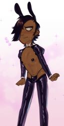 bunnysuit embarrassed gay matthew_patel reverse_bunnysuit scott_pilgrim scott_pilgrim_takes_off solo solo_male tape_on_nipples