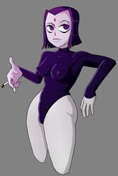 breasts_visible_through_clothing cigarette curvy dc dc_comics erect_nipples leotard nipples_visible_through_clothing raven_(dc) short_hair skin_tight smoking smooth_skin stupidsmut teen_titans tight_clothes tight_clothing