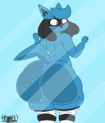 big_ass bubble_butt huge_ass pokémon_(species) pokemon riolu thick_thighs thixxen wide_hips