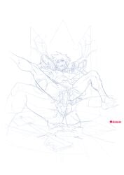 anal anal_sex balls bara big_balls big_penis boner bulge cum cum_in_ass cum_in_mouth cum_on_body cum_on_face dizdoodz erection gangbang gay group_sex jockstrap kingdom_hearts male male_only monochrome multiple_males muscles muscular penis sex sora spread_legs square_enix tongue_out