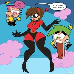 aged_up big_breasts cosplay elastigirl_(cosplay) gender_transformation genderswap_(mtf) large_breasts nickelodeon rule_63 slemka teenager the_fairly_oddparents the_incredibles thick_thighs timantha timmy_turner wanda wanda_fairywinkle-cosma wide_hips