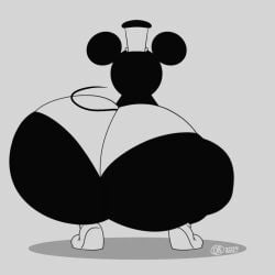 2d 2d_animation animated anthro anthro_only ass big_ass big_butt breathotter bubble_ass bubble_butt disney furry huge_ass looking_at_viewer looking_back male_only meme memes mickey_mouse shaking shaking_ass shaking_butt solo solo_male steamboat_willie tagme text text_bubble thiccey_mouse toony twerking video