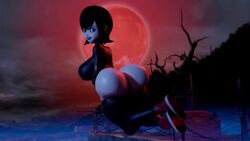 3d animated ass big_ass big_butt female flapping floating goth_girl hotel_transylvania huge_ass mavis_dracula milf shocking_(artist) sneakers