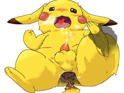 (･3･) blush cum furry gaping_anus heart heart_in_mouth heavy_breathing nintendo open_mouth pikachu pokémon_(species) pokemon pokemon_rgby yellow_fur