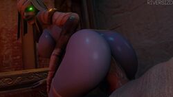 1boy 1boy1girl 1girls 3d alternate_costume ana_amari anal animated areolae ass big_ass big_breasts bouncing_breasts breasts female large_ass large_breasts large_penis male mummy nipple_piercing nipples no_sound overwatch penis pharaoh_ana piercing riversizd straight video