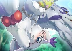 animal_genitalia animal_penis anthro anthro_on_feral anthro_penetrated bandai_namco belly_riding blue_eyes blush bodily_fluids bound breasts canine canine_penis chains clitoris digimon digimon_(species) duo female female_penetrated feral feral_penetrating feral_penetrating_anthro forced garurumon gatomon genital_fluids genitals hi_res kicktyan knot larger_feral larger_male male male/female male_penetrating male_penetrating_female nipples nude penetration penile penile_penetration penis penis_in_pussy pussy_juice rape sex size_difference smaller_anthro smaller_female stomach_bulge tears urethra vaginal_penetration zoophilia