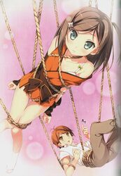 bondage bondage female hentai_ouji_to_warawanai_neko. kantoku official_art rope short_hair suspension tsutsukakushi_tsukiko yokodera_youto