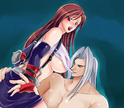 1girls female final_fantasy final_fantasy_vii sephimoe sephiroth tagme tifa_lockhart