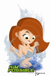 bikini disney erect_nipples female female_only graficos_lozano human kim_possible kimberly_ann_possible large_breasts solo straight_hair tagme