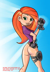 bottomless disney female female_only human kim_possible kimberly_ann_possible medium_breasts solo straight_hair worthy_means