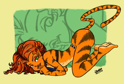 angelcrusher anthro avengers female female_only looking_aside marvel nude side_view smooth_skin solo tagme tigra