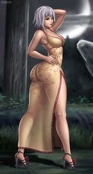 alluring ass bandai_namco big_ass breasts china_dress chinadress chinese chinese_clothes chinese_dress cleavage death_by_degrees dress female flowerxl grin grinning heterochromia lana_lei legs lipstick long_legs medium_breasts medium_hair namco namco_bandai round_ass silver_hair slender slender_waist smile smiling smirk smirking solo stage sultry_eyes tekken tekken_5_dark_resurrection thick thick_ass twitter villain wolves_den