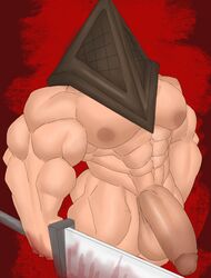 abs bara biceps flaccid gab_art hyper hyper_balls hyper_genitalia hyper_penis hyper_testicles male_only muscle muscles muscular muscular_arms muscular_legs muscular_male muscular_thighs nipples nude pecs pyramid_head silent_hill silent_hill_(film) silent_hill_homecoming solo