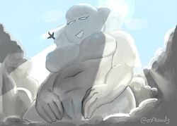 1girls 2021 5_fingers air_creature air_humanoid airplane big_breasts cloud cloud_creature cloud_elemental cloud_humanoid clouds cute female naked naked_female nude oofrowdy original_character sitting sunny_(oofrowdy) tagme thick_thighs vagina white_body white_eyes white_hair white_skin