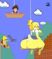 1girls 2021 angry animal_crossing anthro ass bencs breasts bursting_breasts cleavage clothing disney female furry huge_ass huge_breasts isabelle_(animal_crossing) kingdom_hearts koopa_troopa large_ass mario_(series) massive_ass meme nintendo non-nude panties sora square_enix super_mario_bros. super_mario_bros._(nes) super_smash_bros. thick_thighs