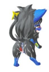 anal_sex blue_fur blush feline fen furry lowres luxray open_mouth pokémon_(species) pokemon pokemon_(species) pokemon_dppt tail