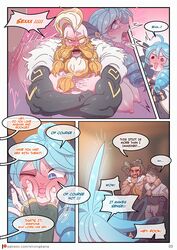 1girls abs akshan beard breasts comic drunk english_text gwen_(league_of_legends) league_of_legends olaf_(league_of_legends) page_3 patreon_username strongbana tagme