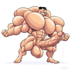 balls bars big_balls big_penis boner drool drooling erection fred_flintstone gay hanna-barbera male male_only muscles muscular muscular_male penis precum precum_drip solo the_flintstones veiny_penis what wolfiecanem