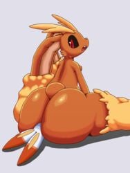 ambiguous_gender facesitting female female_on_top femdom larger_female lopunny no_humans pokémon_(species) pokemon pokemon_(species) pokemon_dppt pokemon_ss scorbunny tascom