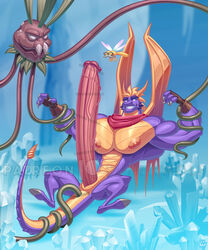 adult_spyro balls bars big_balls big_penis boner captured dragon erection gay male male_only muscles muscular muscular_male penis plant ridiculous_penis ridiculous_proportions solo spyro spyro_the_dragon veiny_penis wolfiecanem