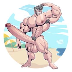 balls bars big_balls big_penis boner disney disney_channel erection gay glasses gravity_falls grey_hair hyper_muscles male male_only muscles muscular muscular_male penis smooth_skin solo stanford_pines veiny_penis wolfiecanem