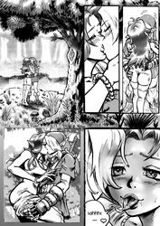 comic comic_page french_kiss hylian kissing link link_(ocarina_of_time) malon ocarina_of_time pointy_ears saikyo3b the_legend_of_zelda