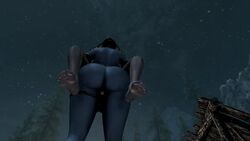 1futa 1girl1futa 1girls 3d animated ass bethesda_softworks blue_skin dat_ass demon_girl from_behind futa_on_female futanari huge_ass huge_cock human interspecies moaning mod outdoor penetration penis pointy_ears sex_mod skyrim sound standing_sex the_elder_scrolls video