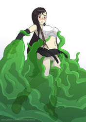 big_breasts blush breasts clothed clothed_sex clothing_lift final_fantasy final_fantasy_vii panties_aside sex skirt_lift slime slime_bondage slime_monster stripped_by_tentacles suspension tentacle tentacle_in_pussy tentacle_on_breast tentacle_rape tentacle_sex tentacles_around_arms tentacles_around_legs tentacles_under_clothes the_tentacle_professor tifa_lockhart