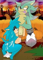 1girls 1male becky_the_hedgehog cum_inside cum_on_body fan_character halloween mobian_(species) naked original_character pumpkin purity_the_hedgehog sega sinshadowed_(artist) sonic_(series) sonic_fan_characters sonic_oc sonic_team sonic_the_hedgehog_(series) straight