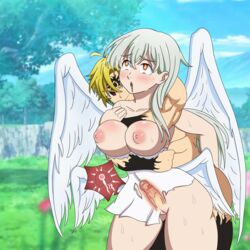 angel blush canon_couple demon edit elizabeth_liones goddess impregnation meliodas nanatsu_no_taizai open_mouth ovum pink_hair rape sperm_cell tagme_(artist) the_seven_deadly_sins torn_clothes vaginal_penetration white_dress wings x-ray