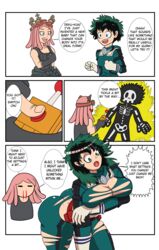 1girls ass_expansion before_and_after breast_expansion breasts female female_deku gender_transformation genderswap green_hair huge_breasts izuku_midoriya large_ass large_breasts mei_hatsume mtf_transformation my_hero_academia ripped_clothing rule_63 ryujisama shounen_jump transformation