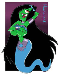 1girls arabian big_breasts black_hair breasts danny_phantom desiree female ghost ghost_girl green_skin hackman nickelodeon nipples nude red_eyes solo voluptuous