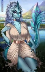 2d anthro anthrofied asian_mythology clothed clothing disney dragon east_asian_mythology mythology raya_and_the_last_dragon scalie scalie_female scalie_only sisu_(ratld) tagme yasmil