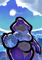 big_breasts big_breasts breasts breasts clothed clothing female female_focus female_only holding holding_ball holding_object humanoid keeshee purple_scales reddit_logo scalie snake snake_girl snake_tail tagme tail thick_thighs thighs tomol6 water wet wet_clothes