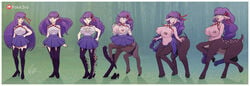 1futa 1girls areolae balls bb bb_(fate) big_breasts bimbo bimbofication breast_expansion breasts centauress clothed clothing deer_taur dryad duo fate/grand_order fate_(series) female fokk3rs fully_clothed futanari futanari_transformation horse_penis horsecock human humanoid light-skinned_female night_elf nipples nude penis penis_growth purple_hair standing taur taur_transformation transformation transformation_sequence world_of_warcraft