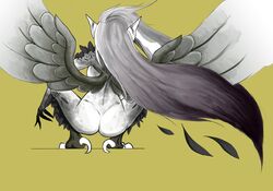 acidsticky avian_humanoid big_ass big_butt bottomless eda_clawthorne feathers harpy harpy_eda harpy_humanoid long_hair nude_female smooth_skin talons the_owl_house wings witch