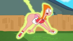 bent_over big_ass candace_flynn fat_ass hyper_ass inflated_ass inflation orange_hair phineas_and_ferb pink_panties scobionicle99 surprised_expression tagme